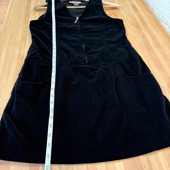 Express Y2K Black Velvet Sleeveless Zip  Mini Dress Whimsigoth Dark Academia - Picture 9 of 10